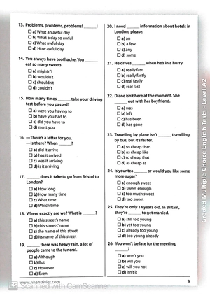 graded multiple - choice english test level a2 (không cd) - Ảnh 10