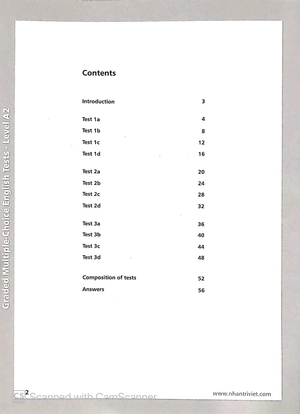 graded multiple - choice english test level a2 (không cd) - Ảnh 4