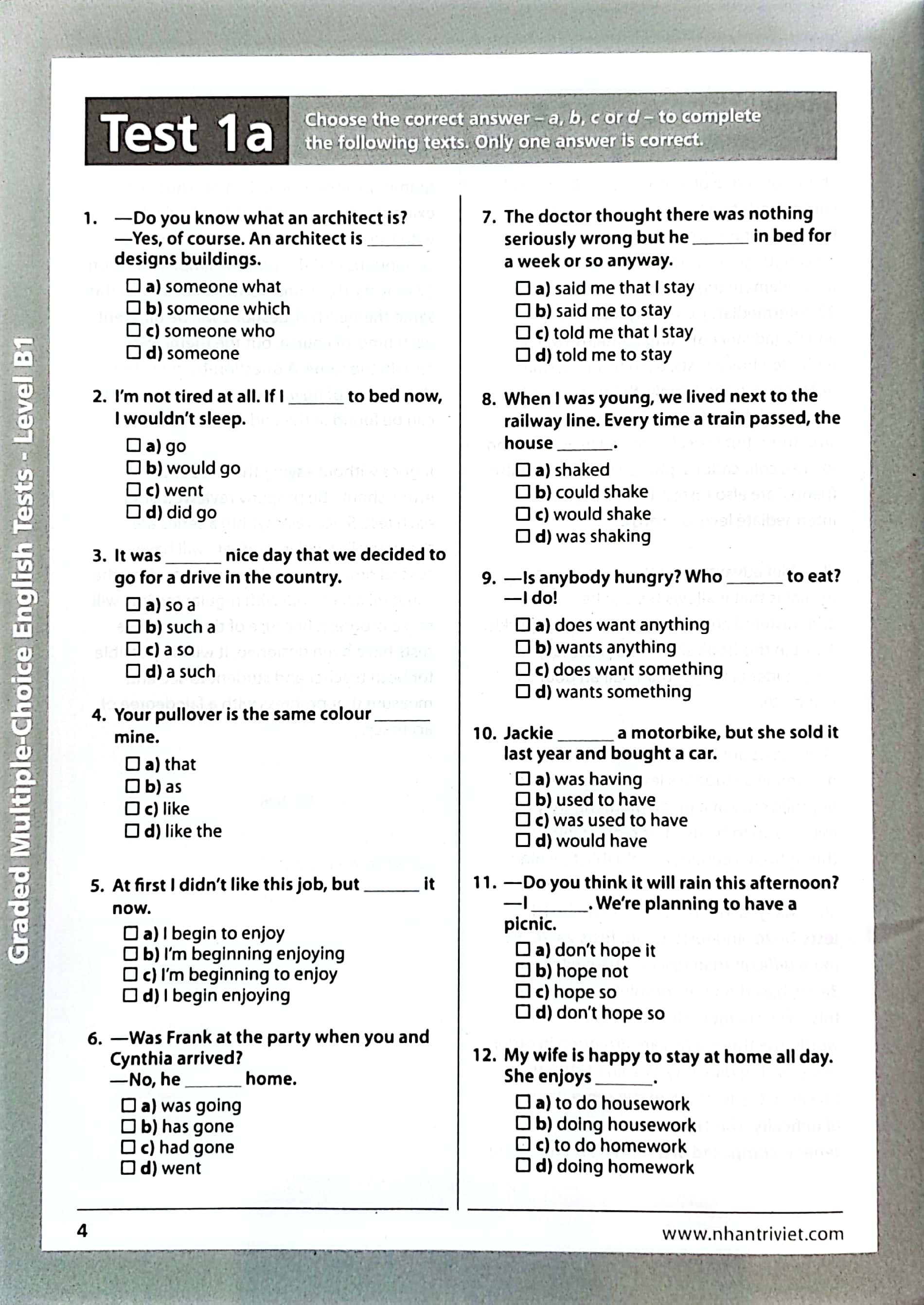 graded multiple - choice english test level b1( không cd) - Ảnh 5