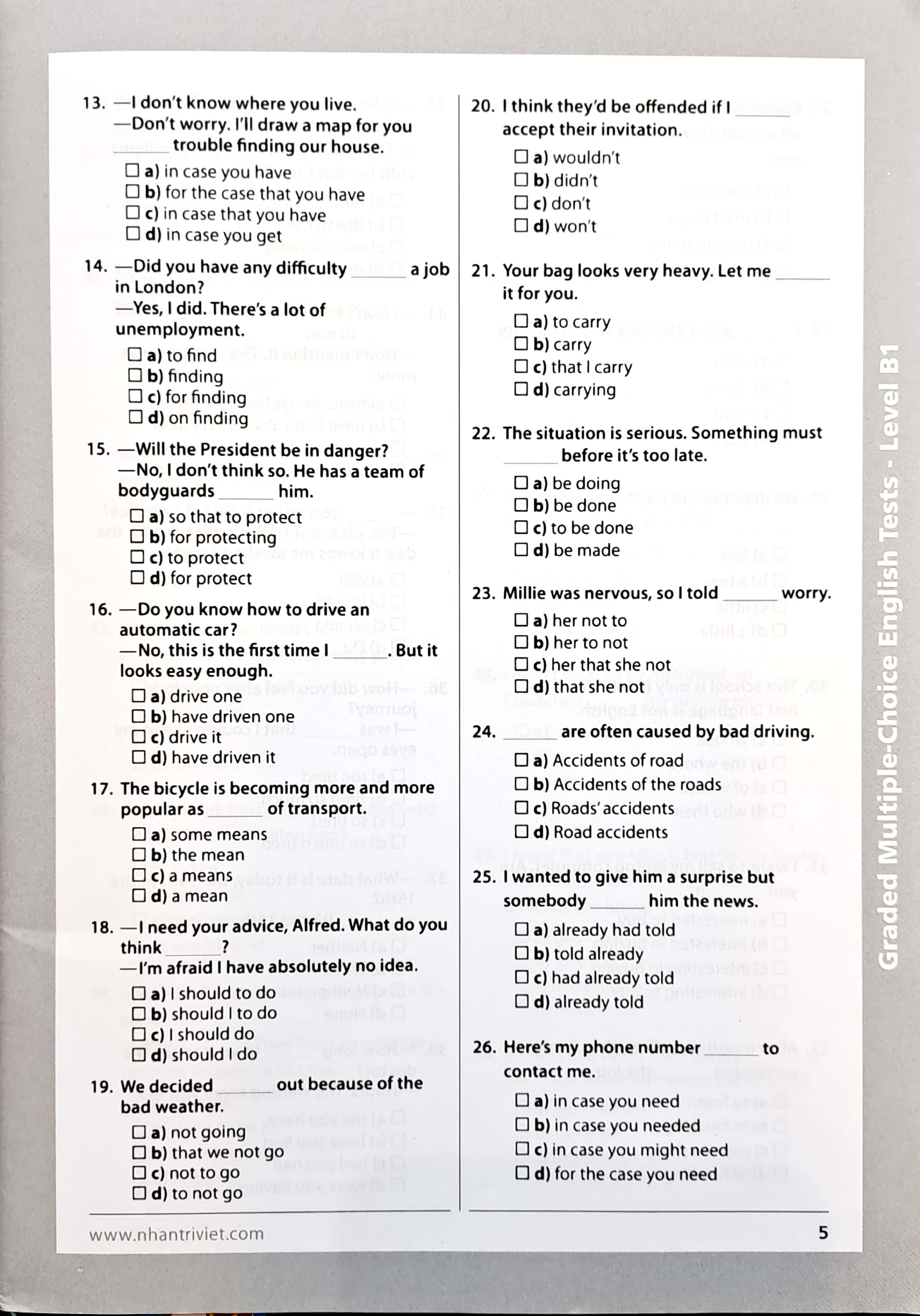 graded multiple - choice english test level b1( không cd) - Ảnh 6