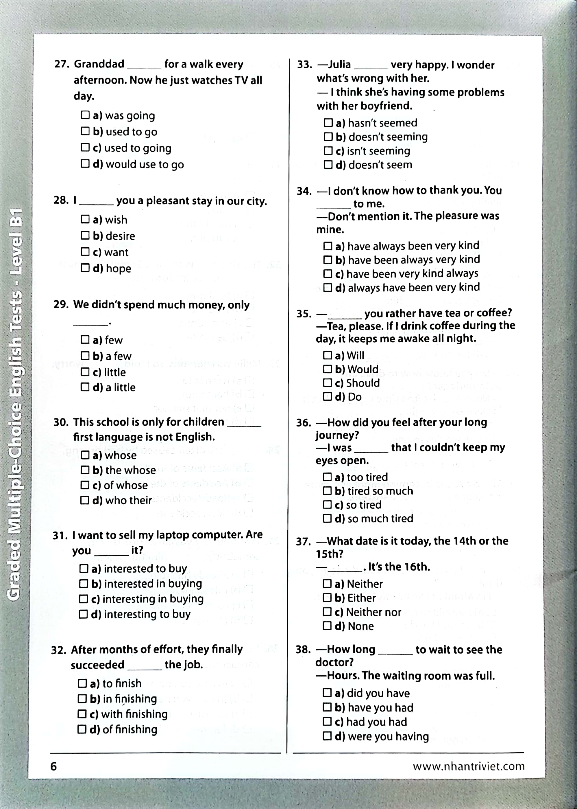 graded multiple - choice english test level b1( không cd) - Ảnh 7