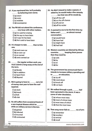 graded multiple - choice english test level c2 (không cd) - Ảnh 11