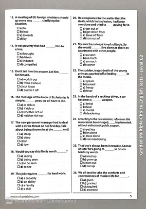 graded multiple - choice english test level c2 (không cd) - Ảnh 6