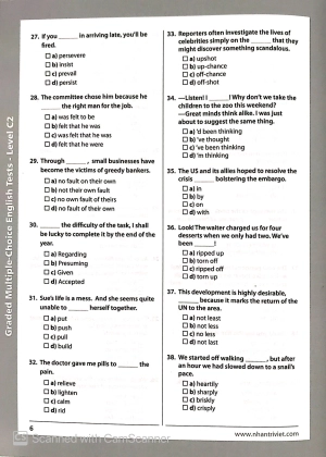 graded multiple - choice english test level c2 (không cd) - Ảnh 7