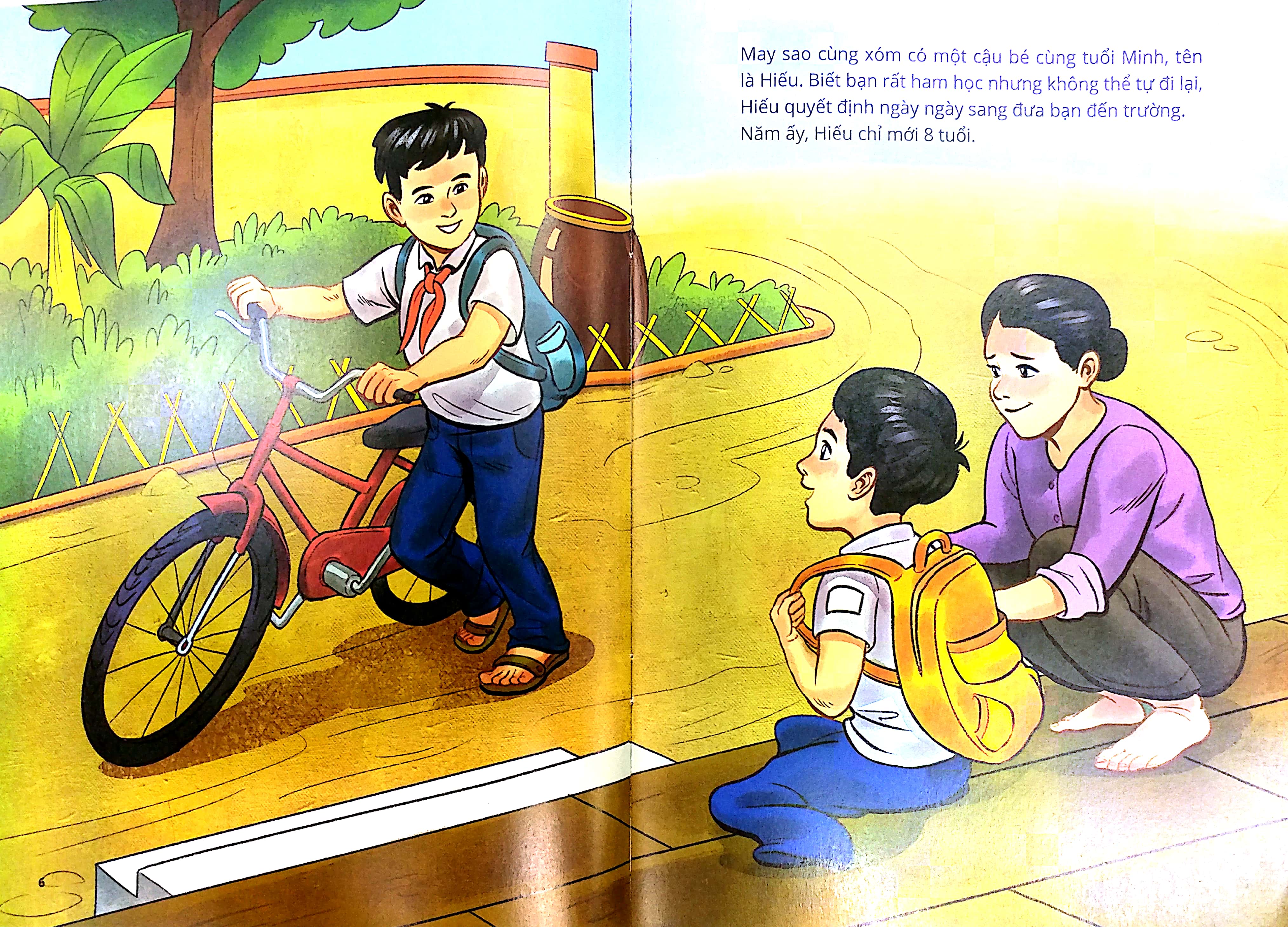 gương thiếu nhi làm theo lời bác - cõng bạn đi học (tái bản 2022) - Ảnh 5