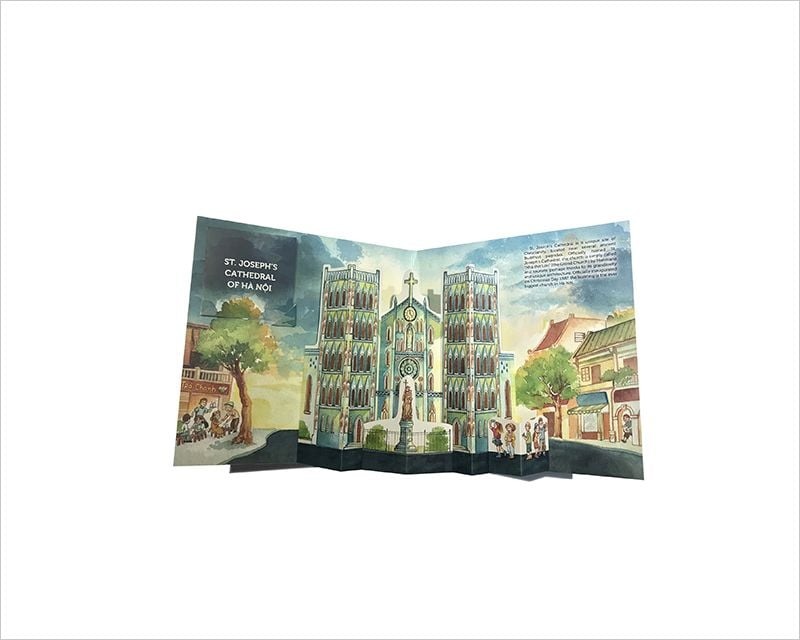 hà nội - reminiscences of thousand years - sách pop-up (tái bản 2024) - Ảnh 5