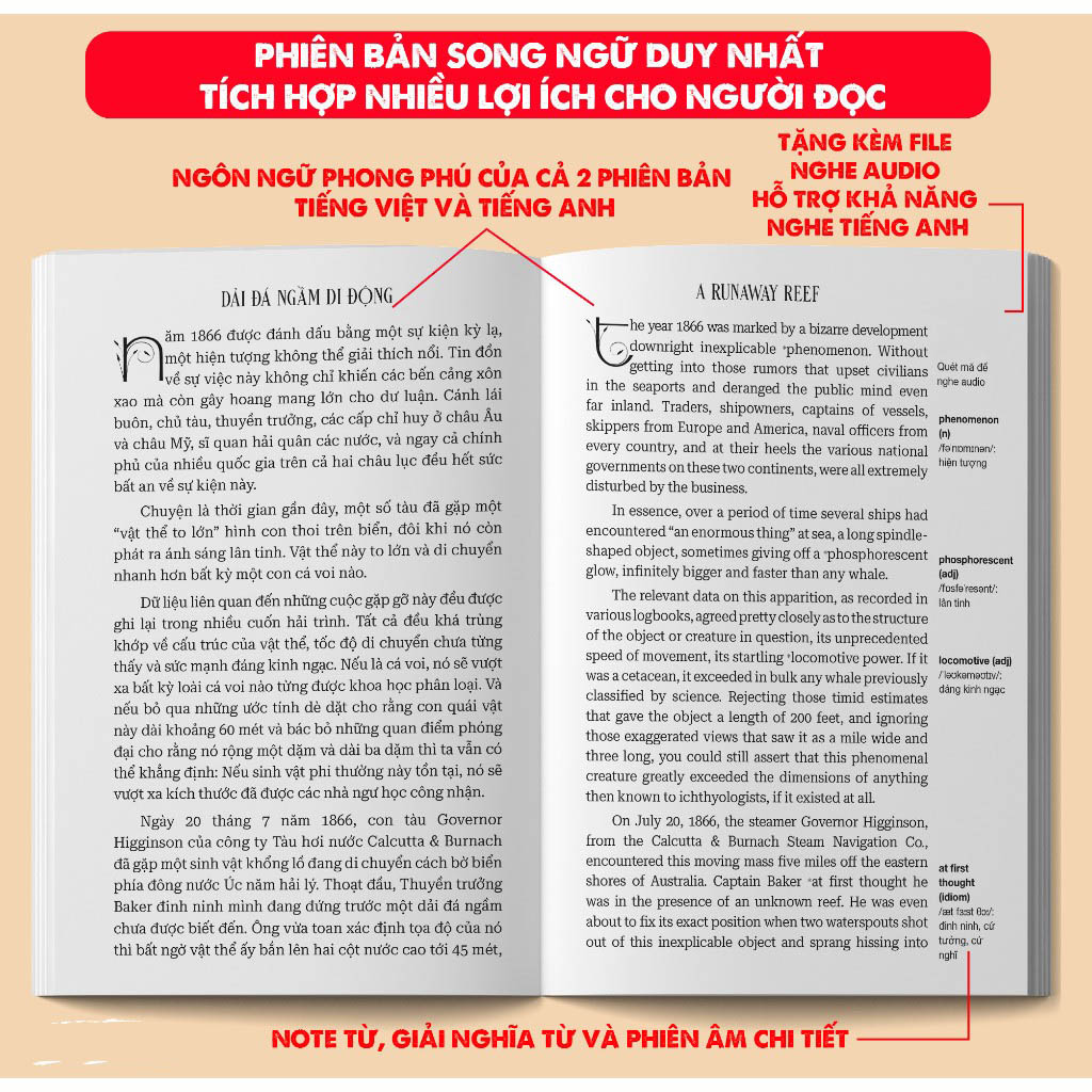 hai vạn dặm dưới biển - twenty thousand leagues under the sea (song ngữ) - Ảnh 4