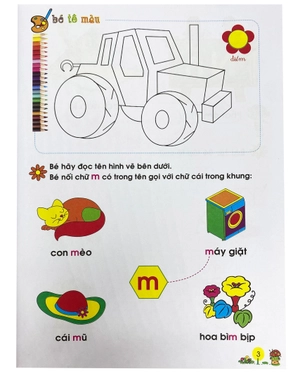 hành trang bé vào lớp 1 - bé tập tô & làm quen với chữ cái (từ 4-6 tuổi) - tập 2 - Ảnh 4