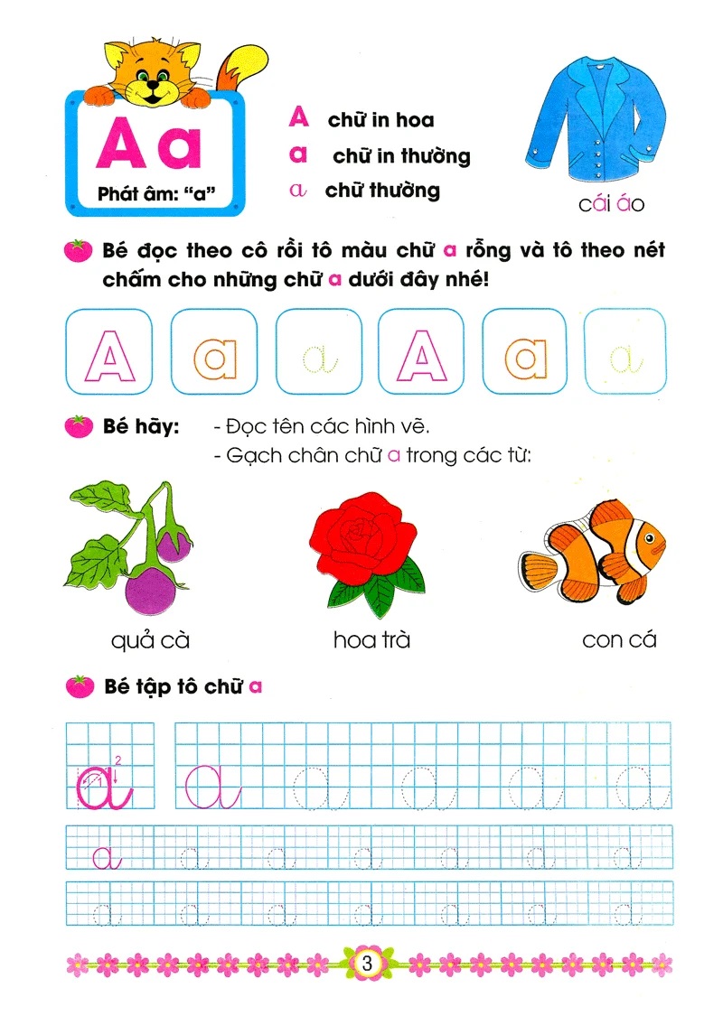 hành trang cho bé vào lớp 1 - bé tập đọc và tô chữ cái - Ảnh 3