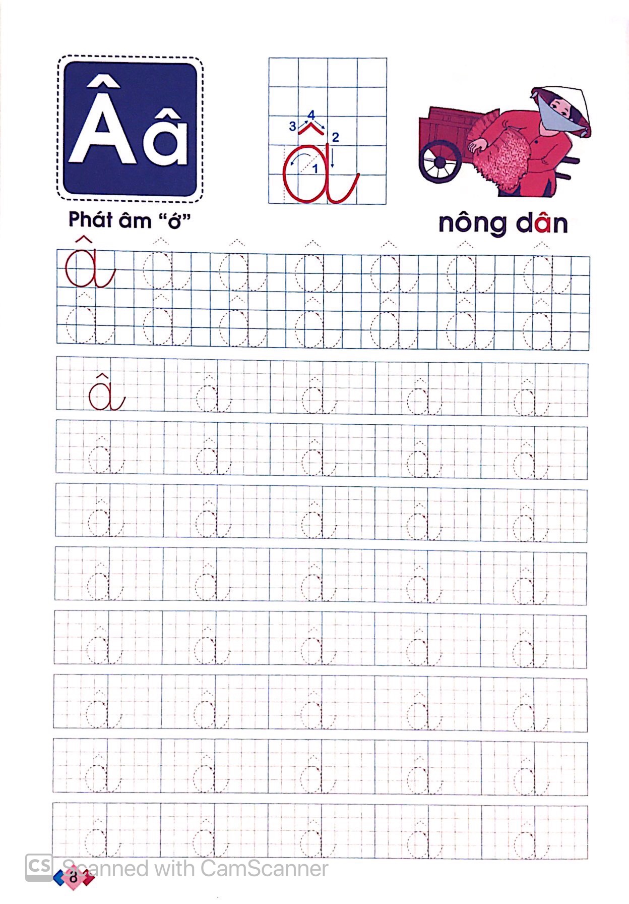 hành trang cho bé vào lớp 1 - bé tập tô chữ cái (5-6 tuổi) (tái bản 2019) - Ảnh 8