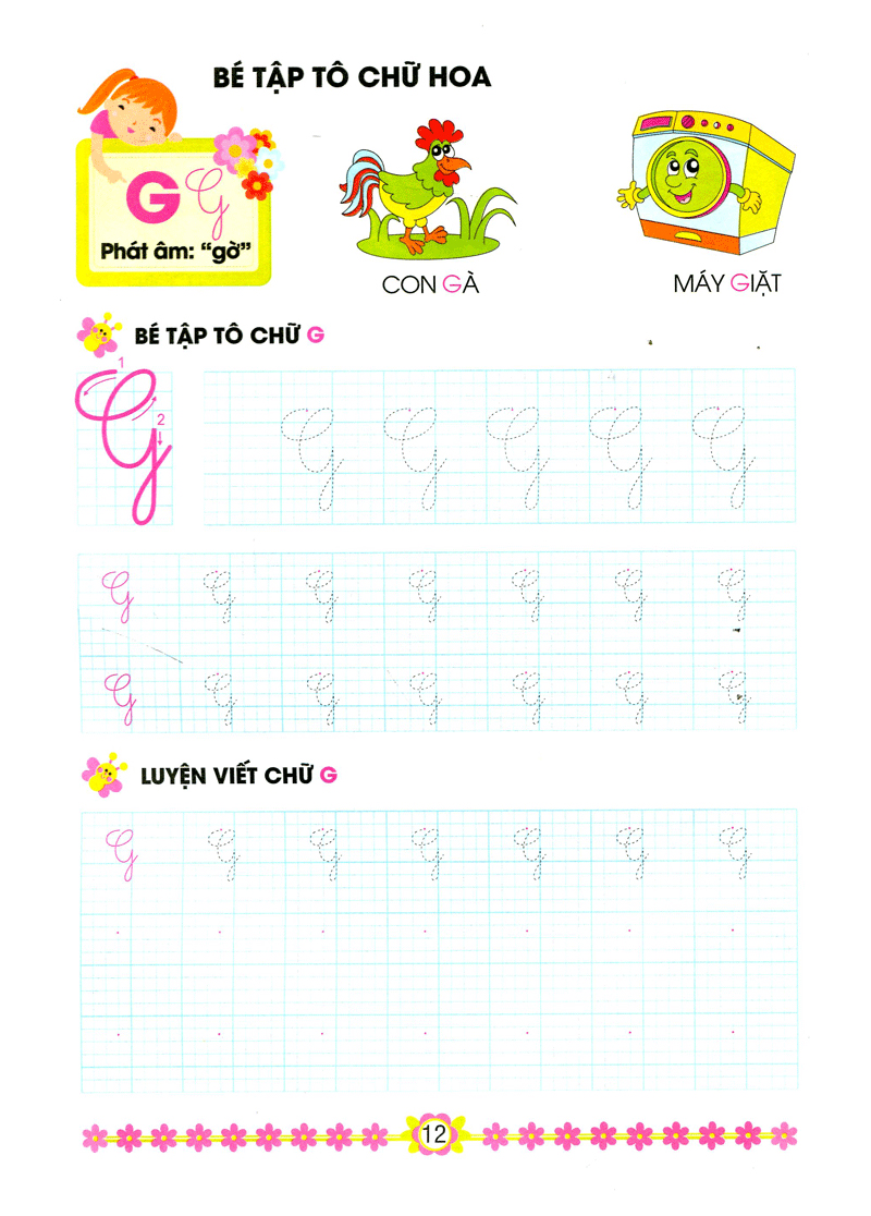 hành trang cho bé vào lớp 1 - bé tập tô chữ hoa - Ảnh 12