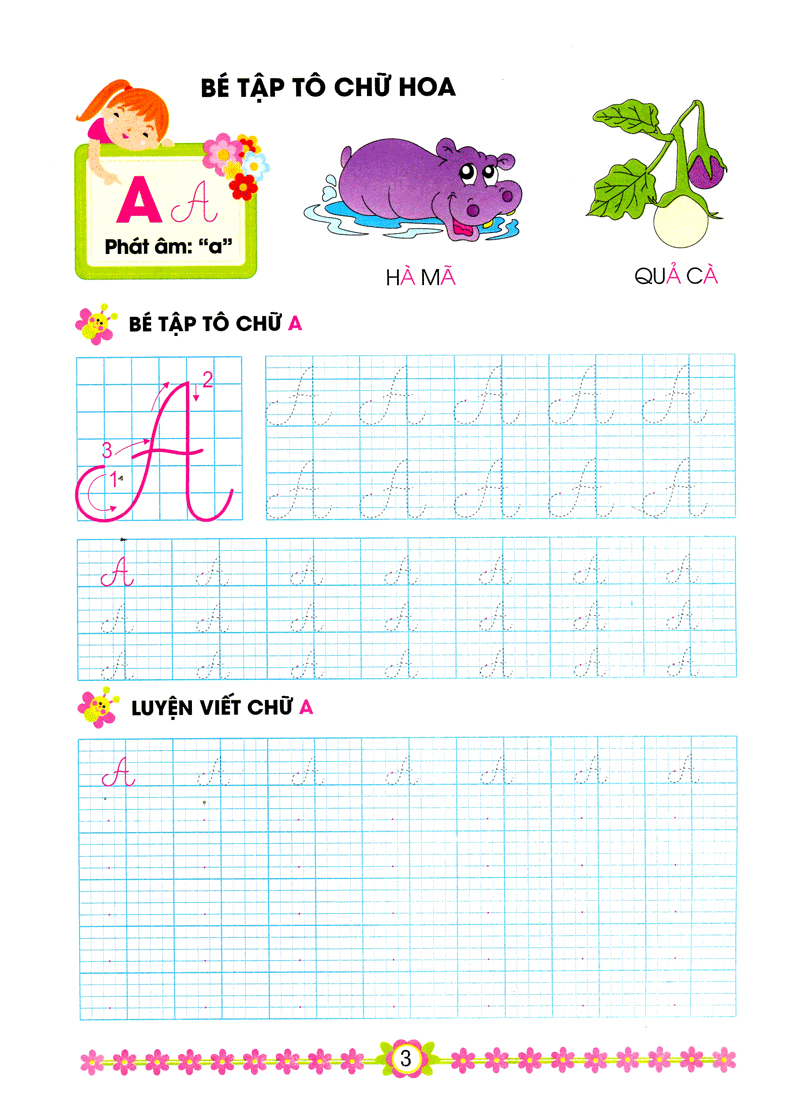 hành trang cho bé vào lớp 1 - bé tập tô chữ hoa - Ảnh 3