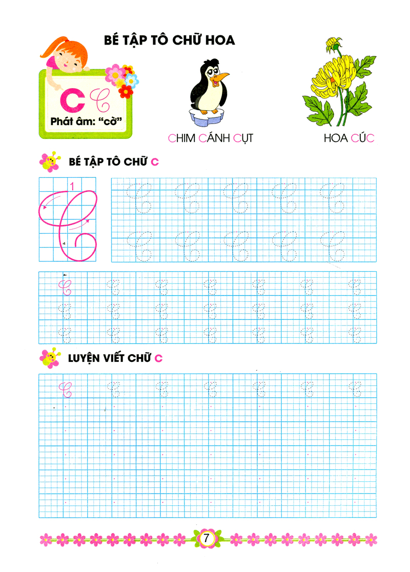 hành trang cho bé vào lớp 1 - bé tập tô chữ hoa - Ảnh 7