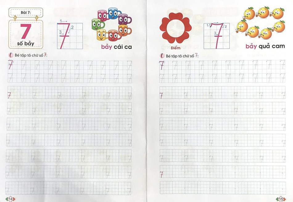 hành trang cho bé vào lớp 1 - bé tập tô chữ số (tái bản 2019) - Ảnh 4