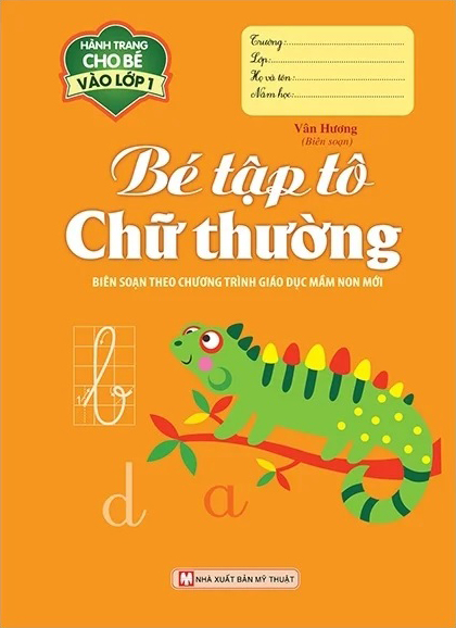 hành trang cho bé vào lớp 1 - bé tập tô chữ thường - Ảnh 2