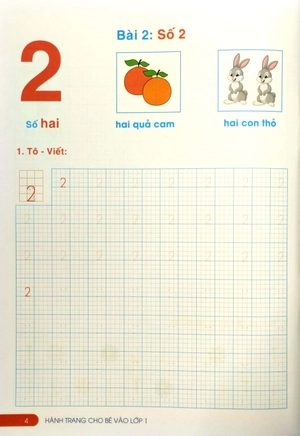 hành trang cho bé vào lớp 1 - tập tô - tập viết chữ số (tái bản 2023) - Ảnh 5