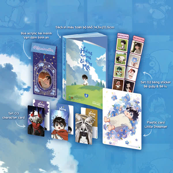 Hành Trình Đi Tìm Mẹ - Tập 1 - Bản Sưu Tầm - Tặng Kèm 2 Set Sticker + 3 Card Nhân Vật + 1 Tranh Nhựa + 1 Set Bùa “Vạn Dặm Binh An”