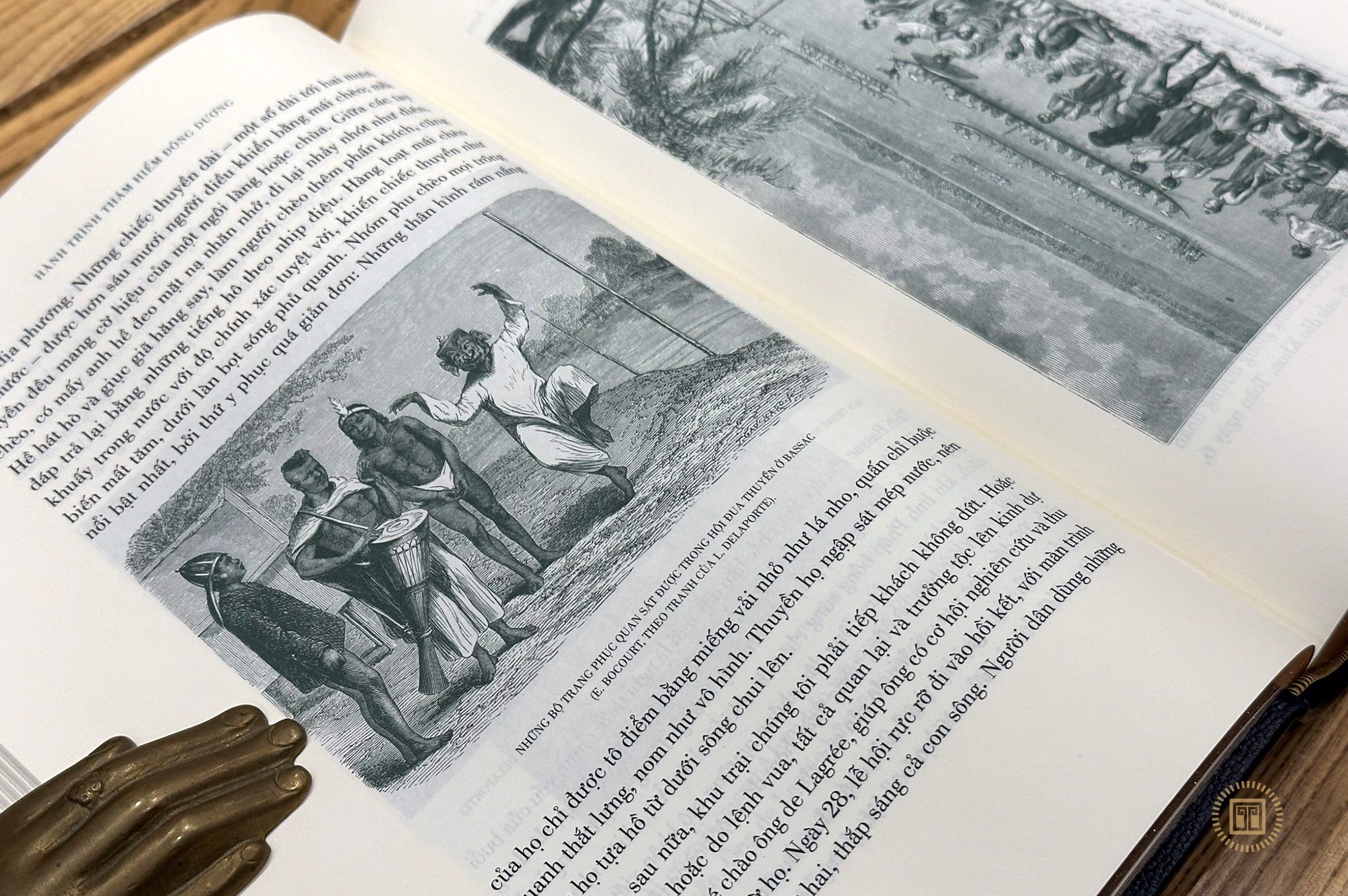 hành trình thám hiểm đông dương - ấn bản giới hạn - bìa da - màu xanh - Ảnh 7