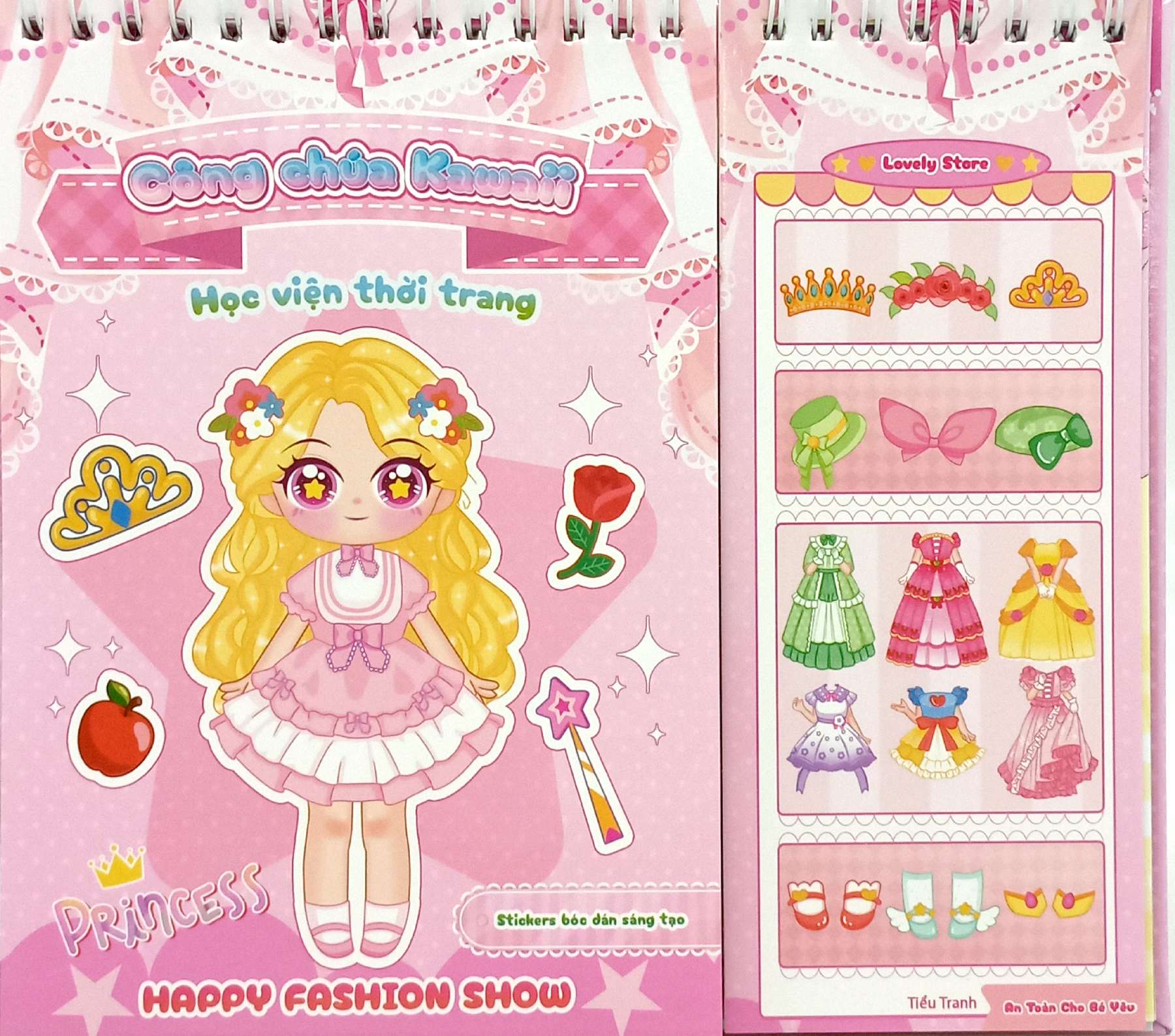 Happy Fashion Show - Cong Chua Kawaii - Hoc Vien Thoi Trang - Sticker Boc Dan Sang Tao - Ảnh 2