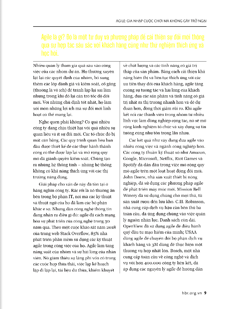 hbr - agile - tư duy linh hoạt, thích ứng nhanh chóng - Ảnh 15