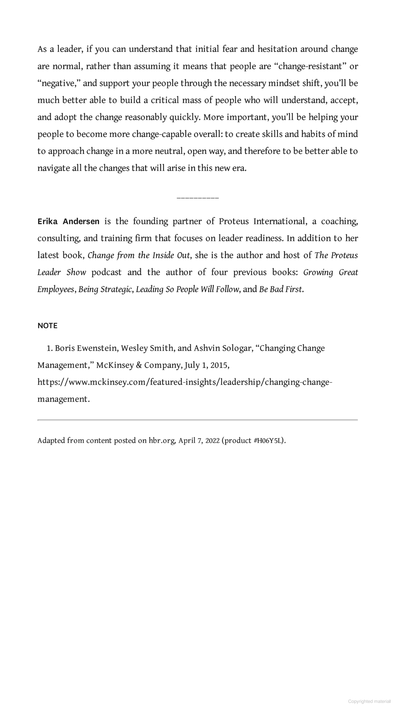 HBR Guide to Leading Through Change - Ảnh 9