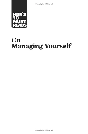 hbr's 10 must reads on managing yourself - Ảnh 3
