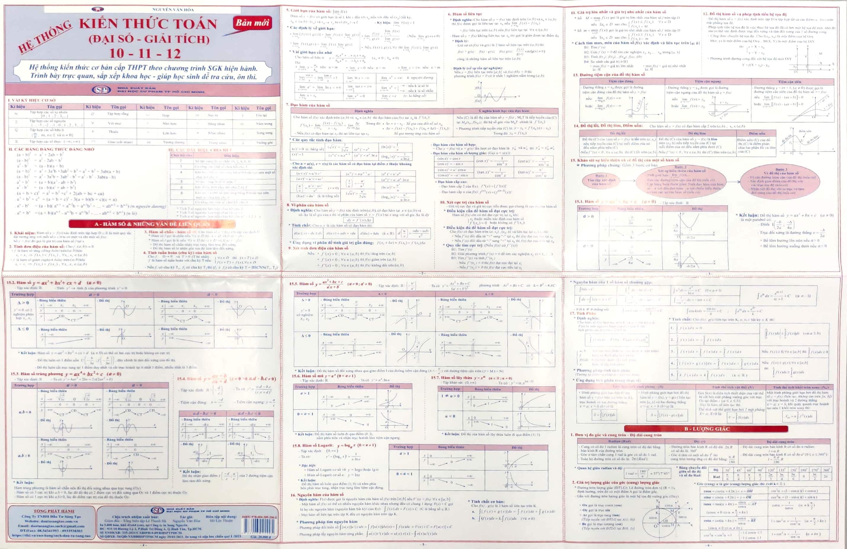 hệ thống kiến thức toán học (đại số - giải tích) 10-11-12 - Ảnh 2