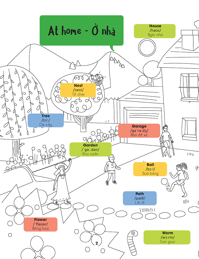 hello english! - xin chào tiếng anh!- tô màu cùng tiếng anh - Ảnh 3