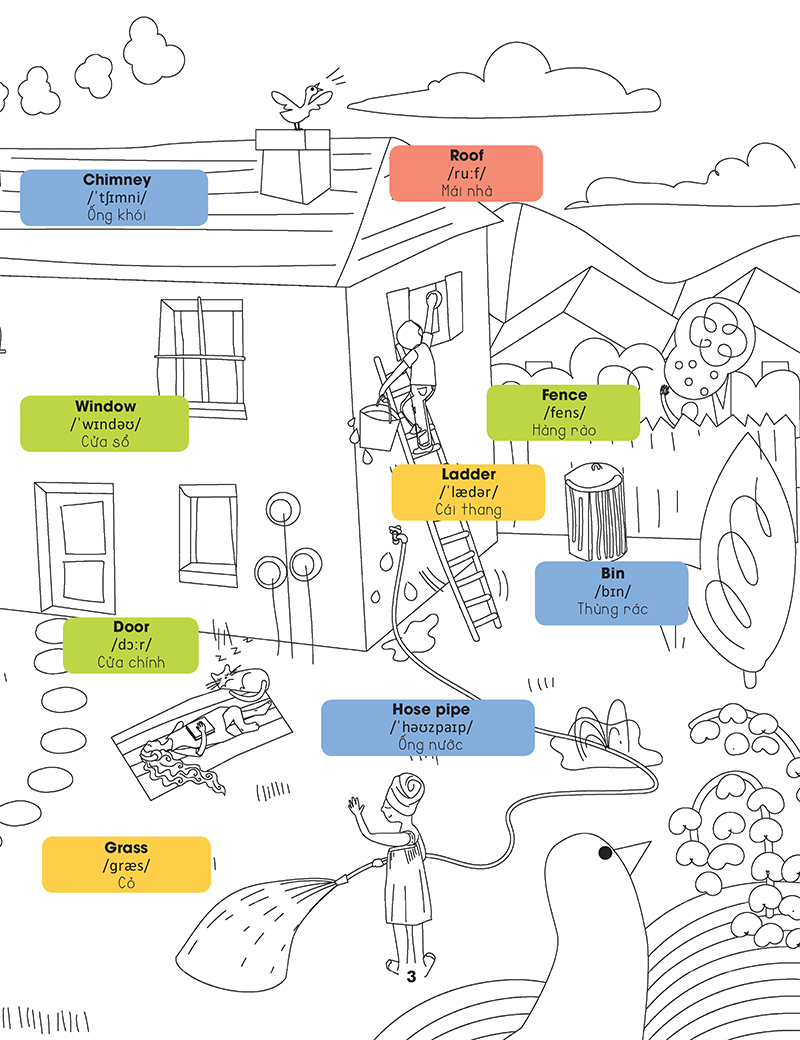 hello english! - xin chào tiếng anh!- tô màu cùng tiếng anh - Ảnh 4