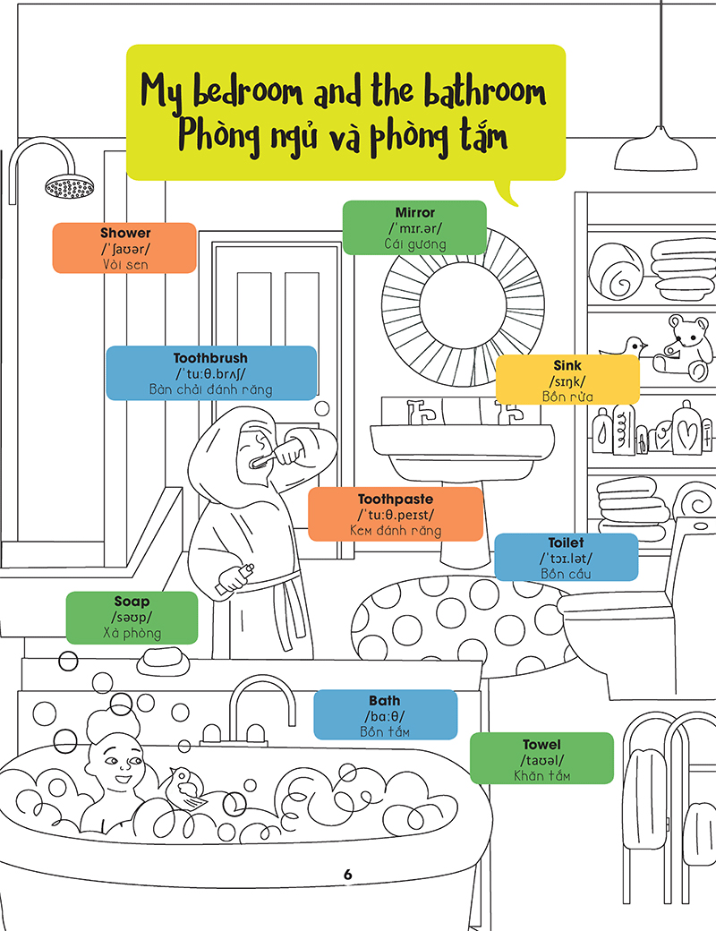 hello english! - xin chào tiếng anh!- tô màu cùng tiếng anh - Ảnh 7