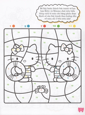 hello kitty - rèn luyện khả năng nhận biết (tô màu) - Ảnh 10