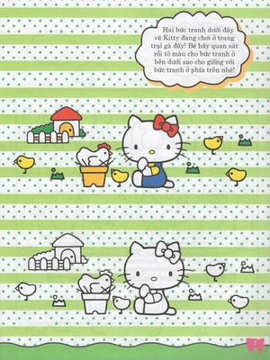 hello kitty - rèn luyện khả năng nhận biết (tô màu) - Ảnh 8