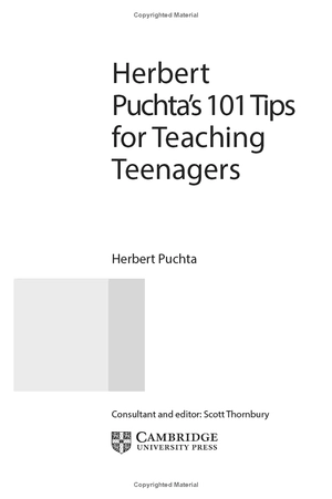 herbert puchta's 101 tips for teaching teenagers - pocket editions - cambridge handbooks for language teachers pocket editions - Ảnh 3