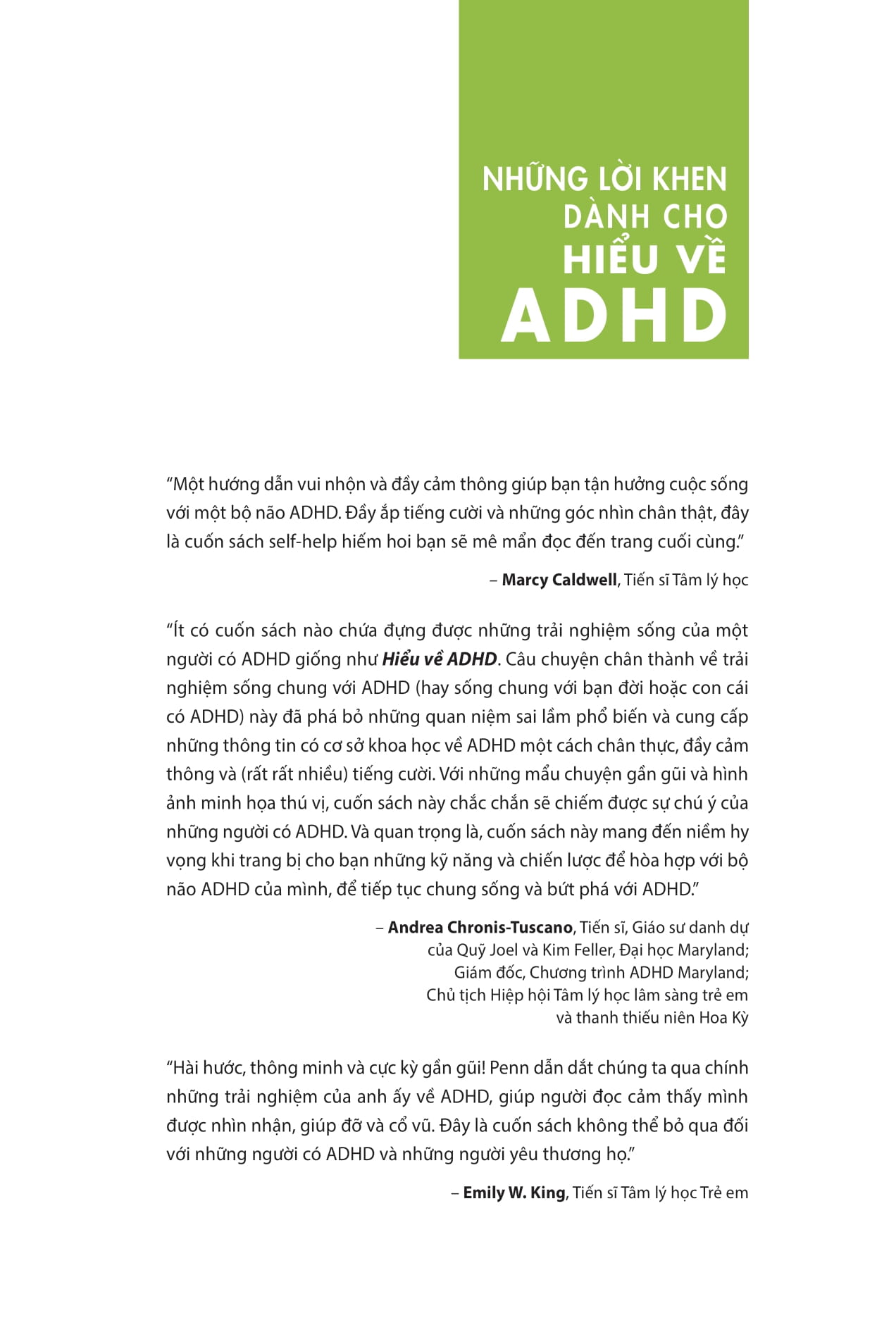 Hiểu Về ADHD - Vượt Qua Thách Thức Và Phát Triển Cùng Rối Loạn Tăng Động Giảm Chú Ý - Ảnh 13