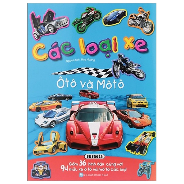 hình dán sống động các loại xe ô tô và mô tô - hơn 36 hình dán cùng với 94 mẫu xe ô tô, mô tô các loại