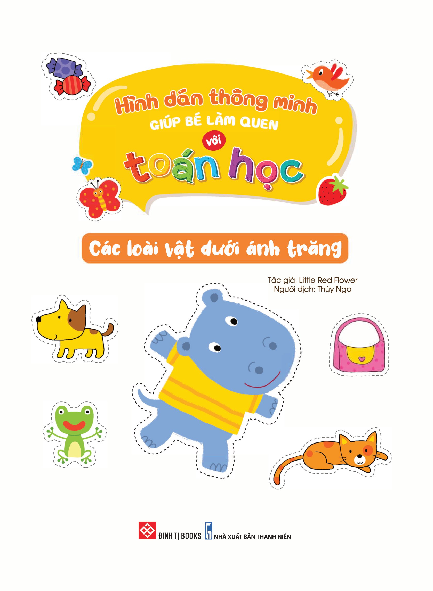 hình dán thông minh giúp bé làm quen với toán học - các loài vật dưới ánh trăng - Ảnh 2