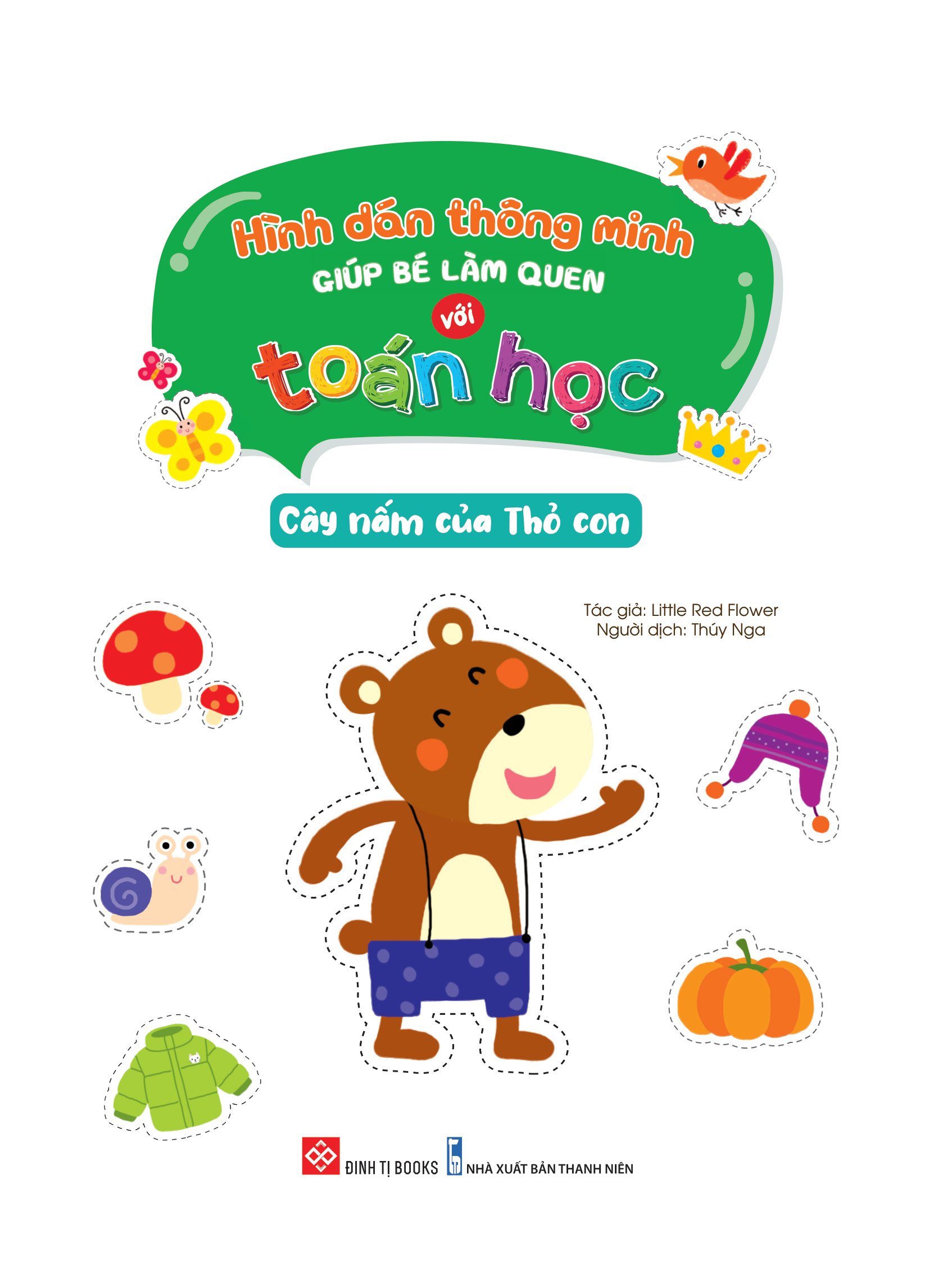 hình dán thông minh giúp bé làm quen với toán học - cây nấm của thỏ con - Ảnh 2