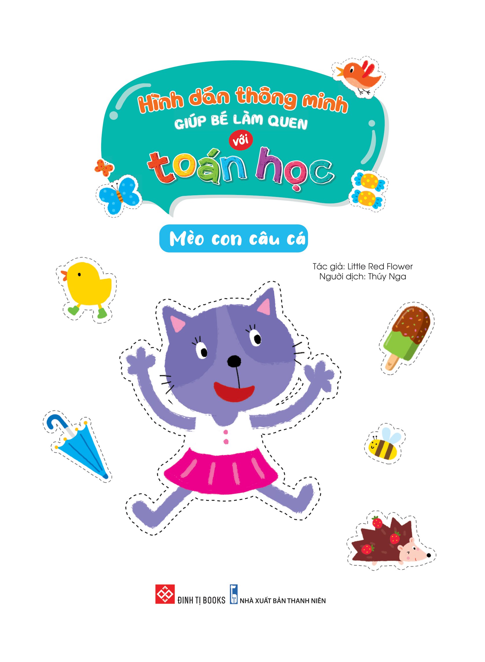 hình dán thông minh giúp bé làm quen với toán học - mèo con câu cá - Ảnh 2