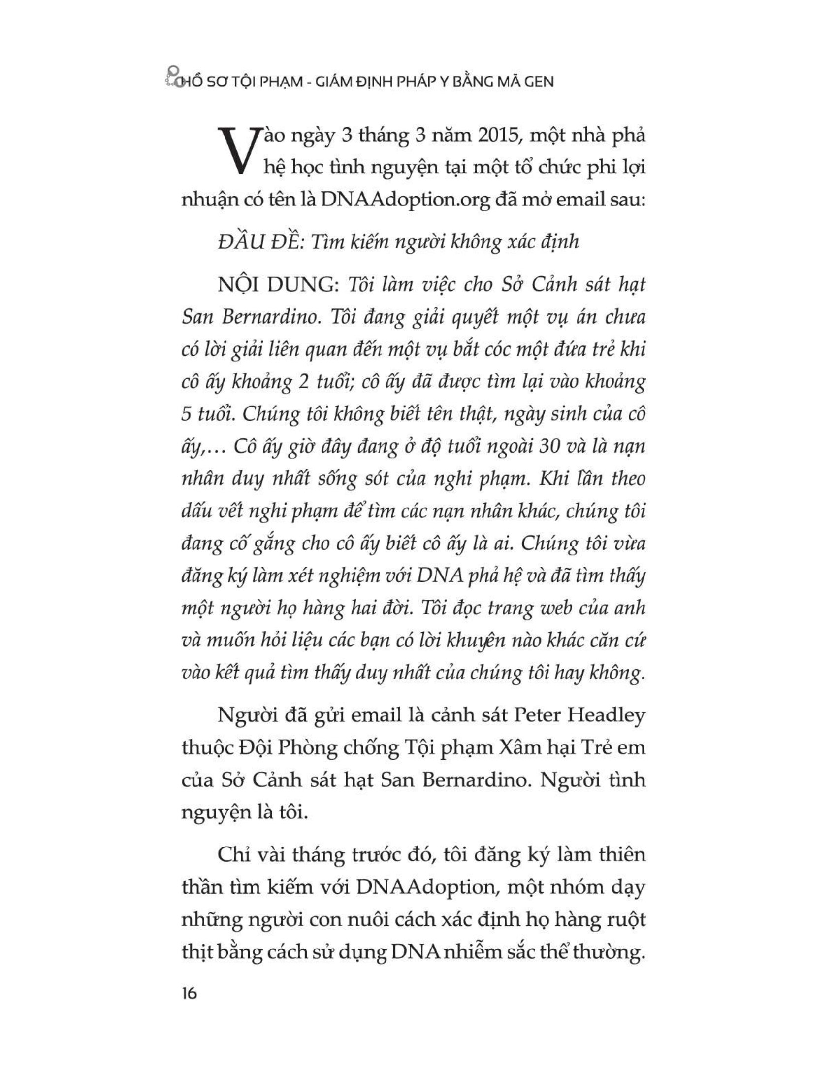 hồ sơ tội phạm - giám định pháp y bằng mã gen - Ảnh 4