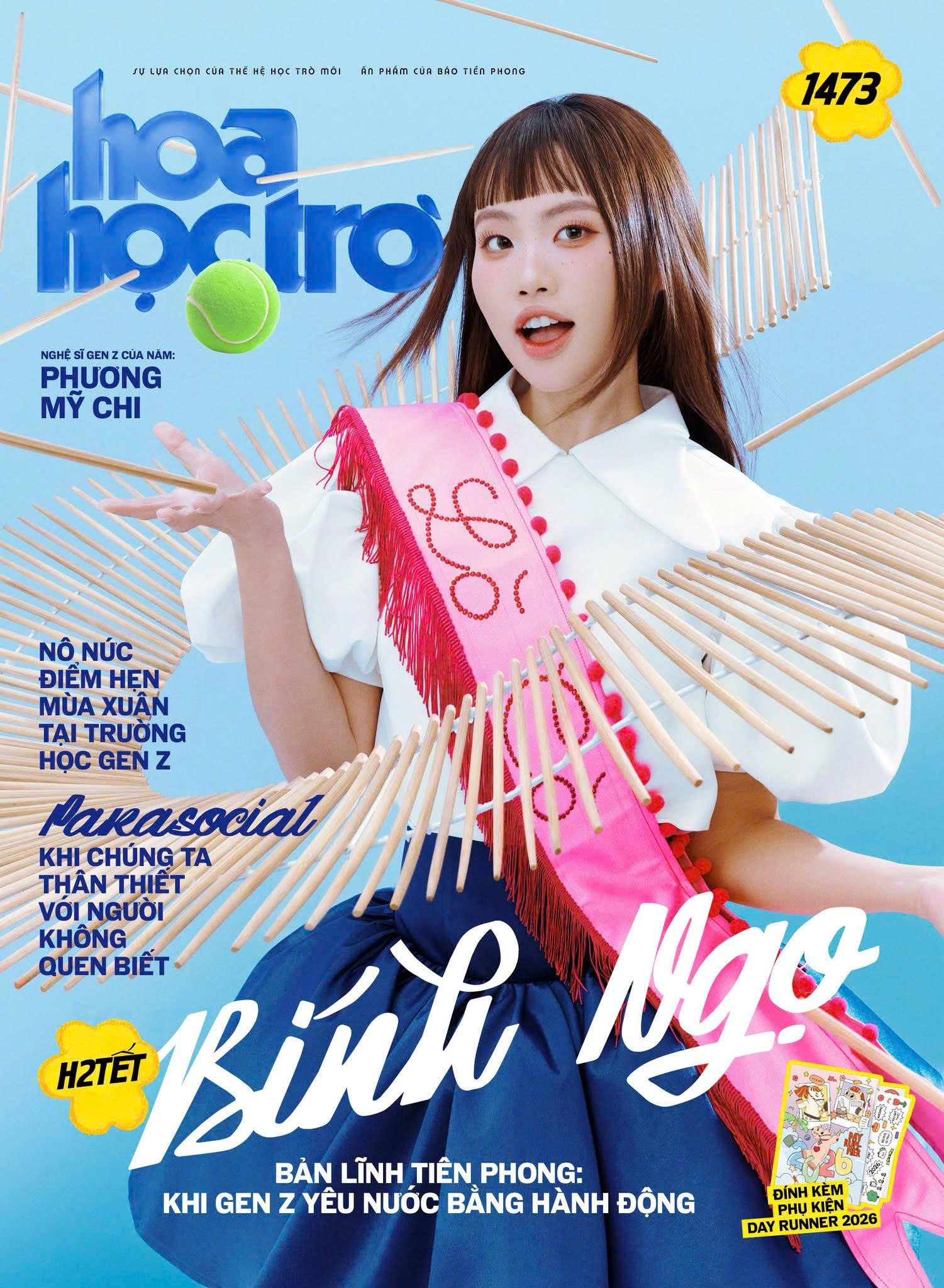 Hoa Hoc Tro - So 1473 - H2Tet Binh Ngo 2026 - No Nuc Diem Hen Mua Xuan Tai Truong Hoc Gen Z - Tang Kem Phu Kien Day Runner 2026 + Cam Nang Chien Than IELTS - Ảnh 3