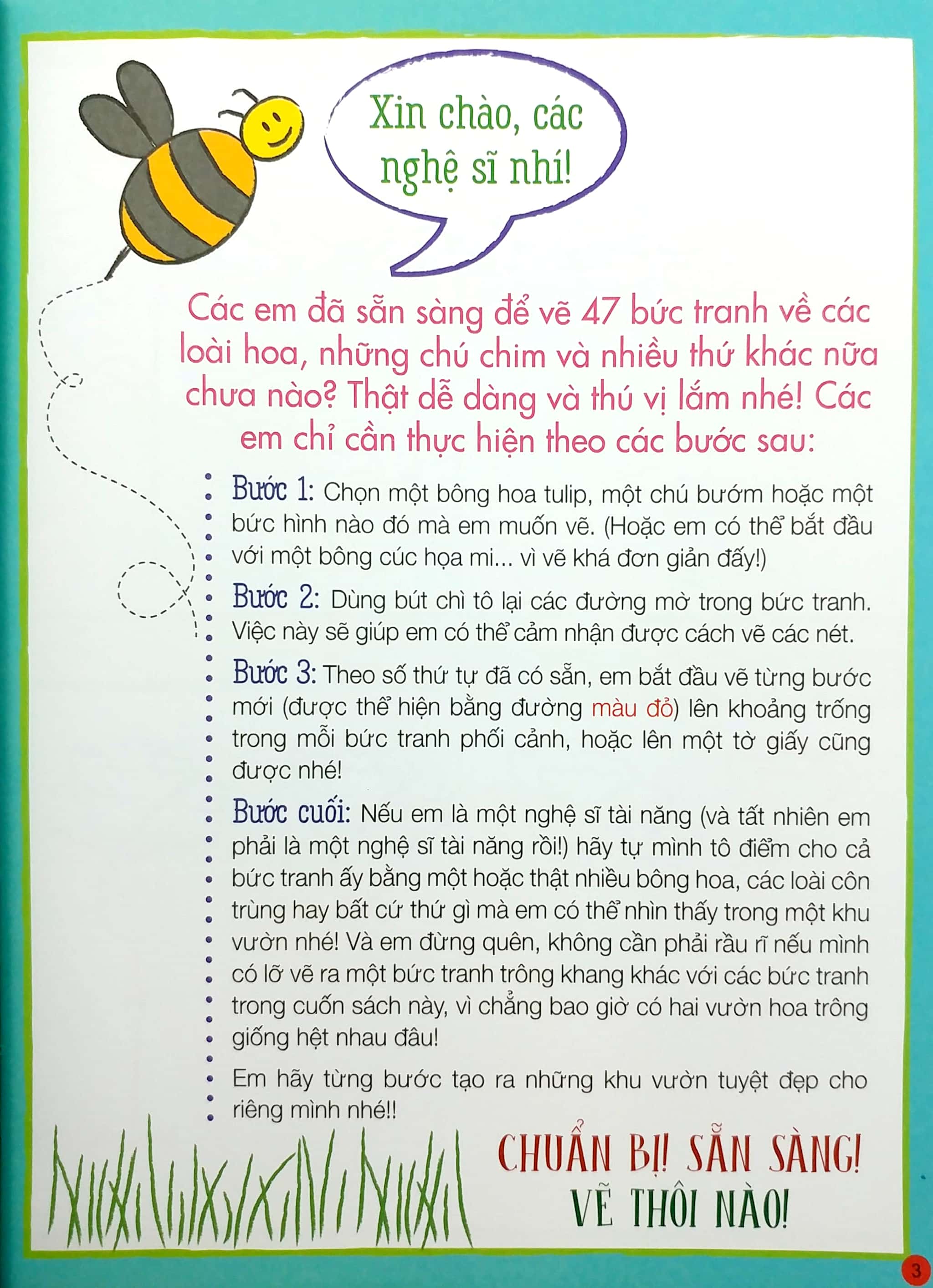 họa sĩ tí hon - learn to draw... flower garden! - nào, ta cùng học vẽ… khu vườn hoa! - Ảnh 2