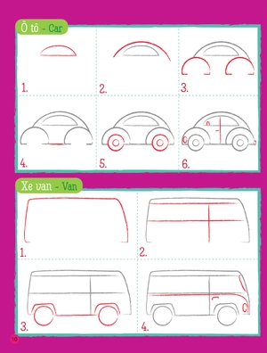 họa sĩ tí hon - nào, ta cùng học vẽ … các phương loại phương tiện! - learn to draw … things that go! - Ảnh 2