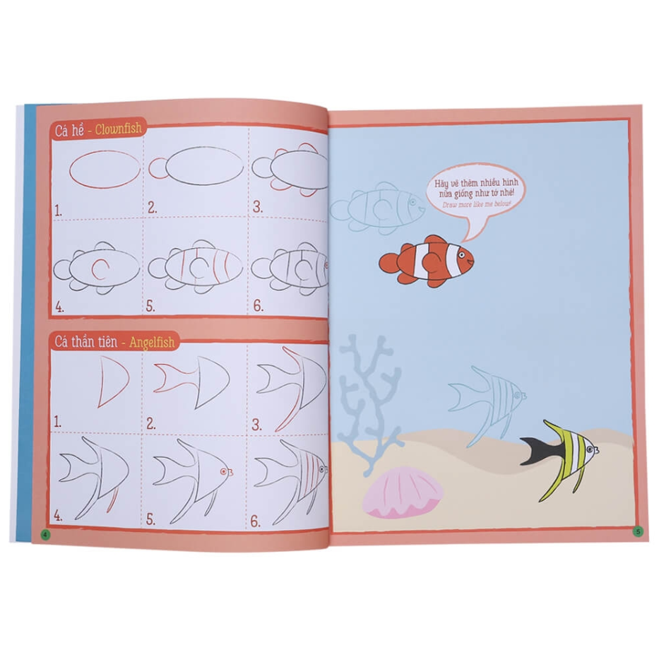 họa sĩ tí hon - nào, ta cùng học vẽ … đại dương kỳ diệu! - learn to draw … ocean wonders! - Ảnh 3