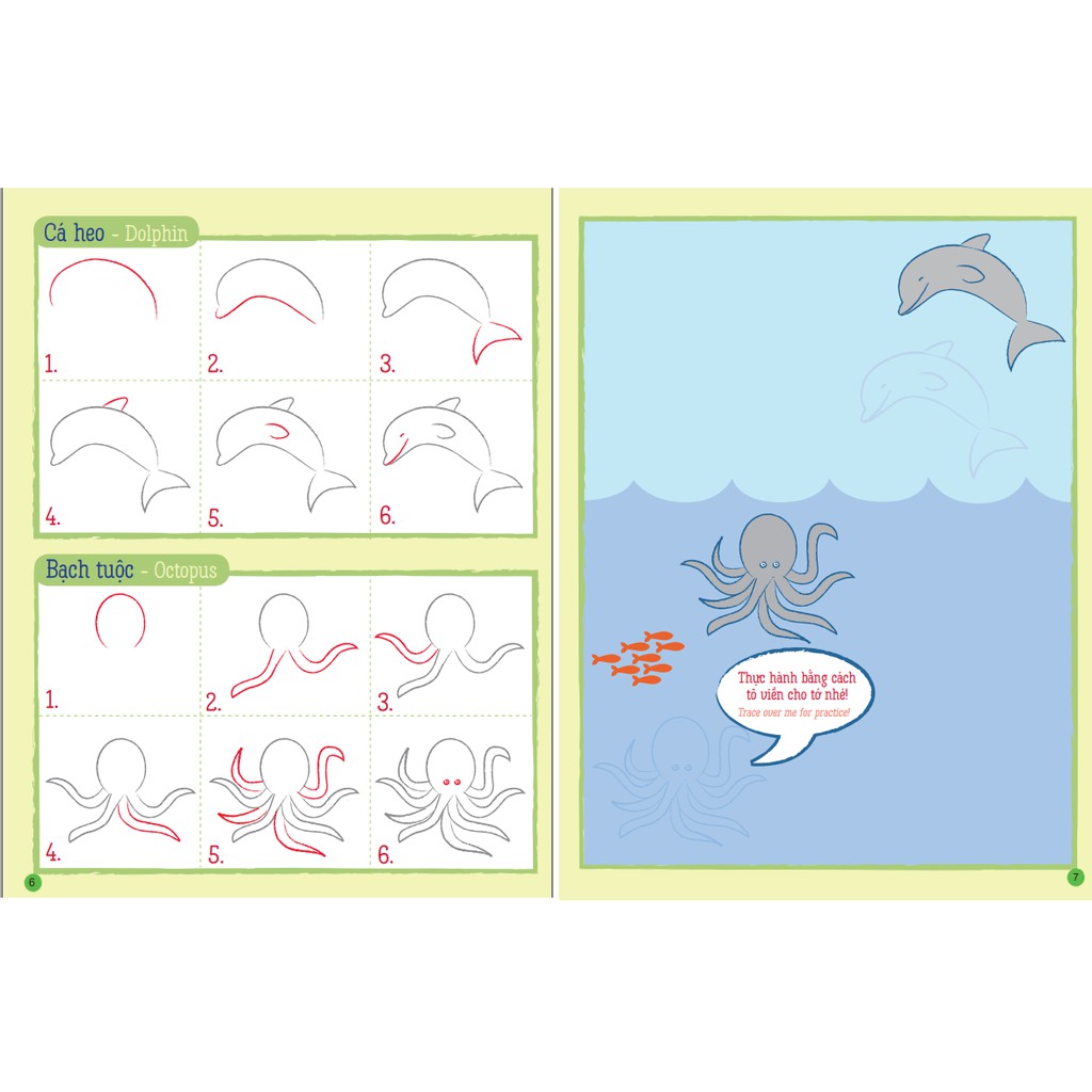 họa sĩ tí hon - nào, ta cùng học vẽ … đại dương kỳ diệu! - learn to draw … ocean wonders! - Ảnh 5