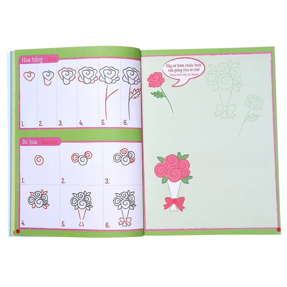 họa sĩ tí hon - nào, ta cùng học vẽ … khu vườn hoa! - learn to draw … flower graden! - Ảnh 3