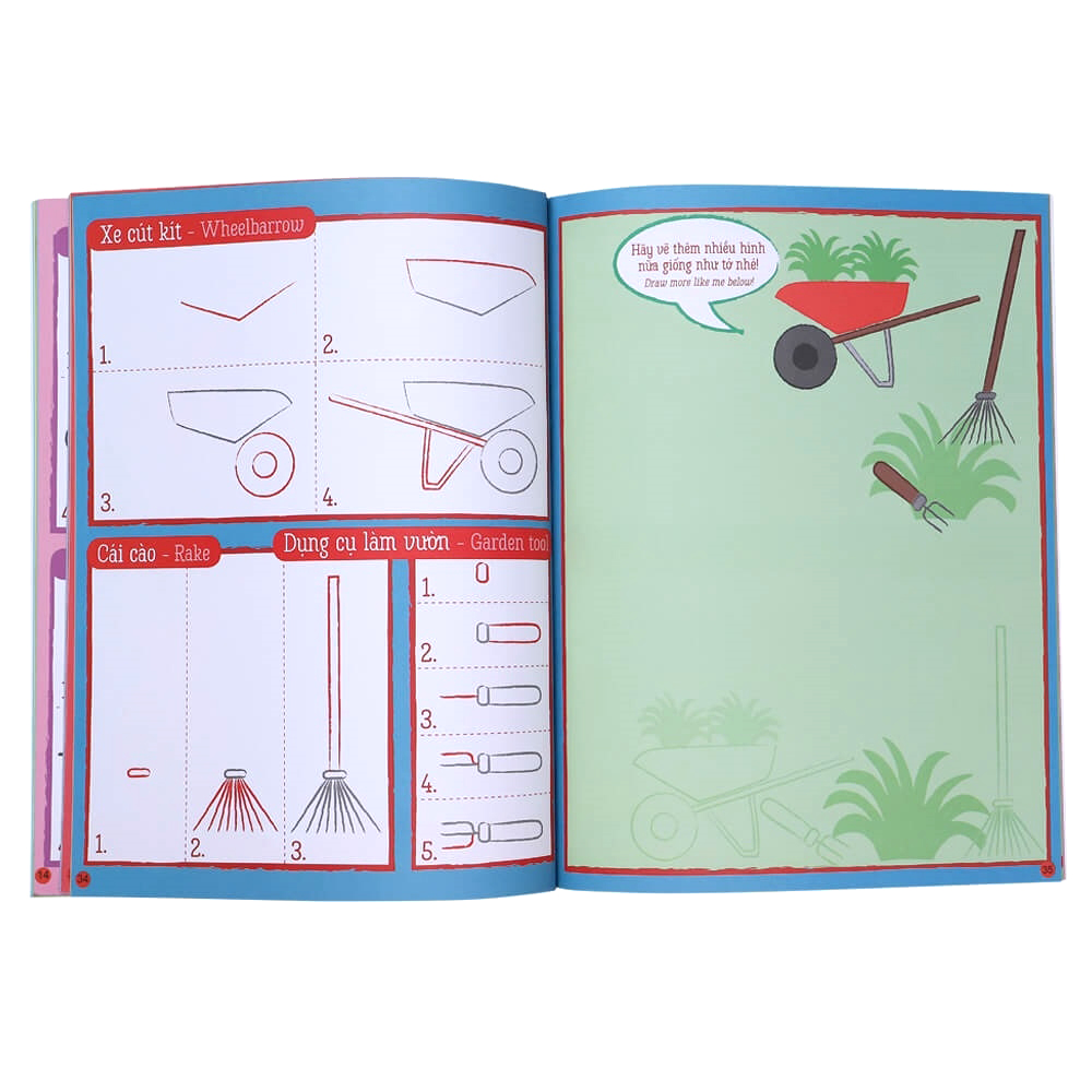 họa sĩ tí hon - nào, ta cùng học vẽ … khu vườn hoa! - learn to draw … flower graden! - Ảnh 4