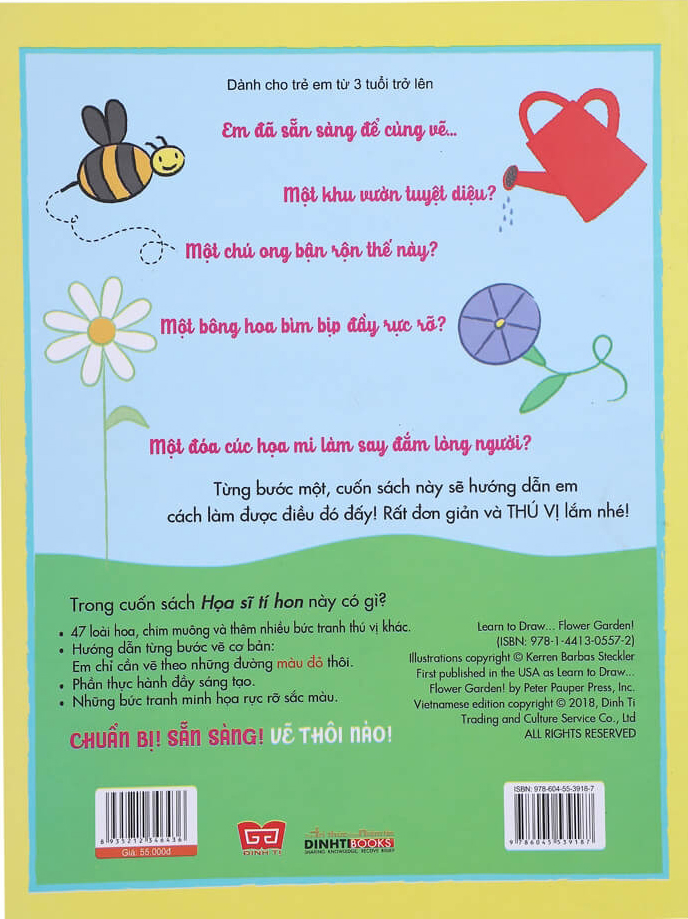 họa sĩ tí hon - nào, ta cùng học vẽ … khu vườn hoa! - learn to draw … flower graden! - Ảnh 5