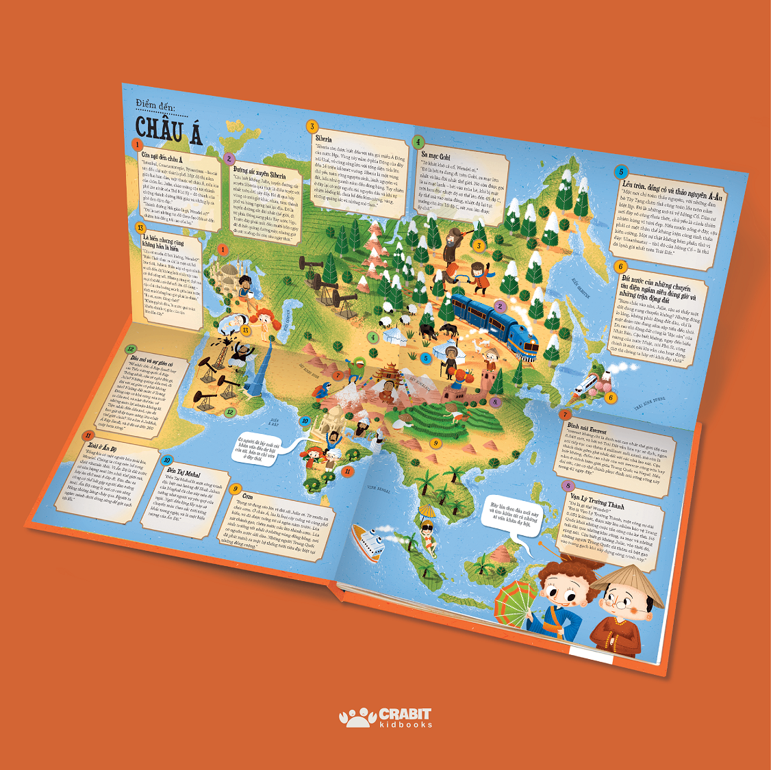 hỏa xa phiêu lưu ký - khám phám bảy lục địa trên thế giới - bìa cứng - Ảnh 6