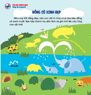 hoàn thiện kỹ năng 3-7 tuổi - bóc dán hình thông minh - động vật đáng yêu - Ảnh 7