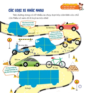 hoàn thiện kỹ năng 3-7 tuổi - bóc dán hình thông minh - giao thông sôi động - Ảnh 3